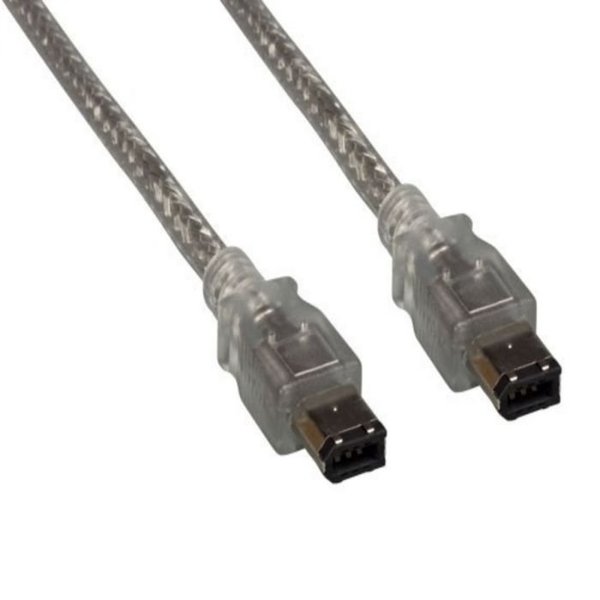 Sanoxy 6ft IEEE 1394b FireWire 800 9-pin to 6-pin, Clear FRW-IEEE-1384b-9-6-6ft-clr